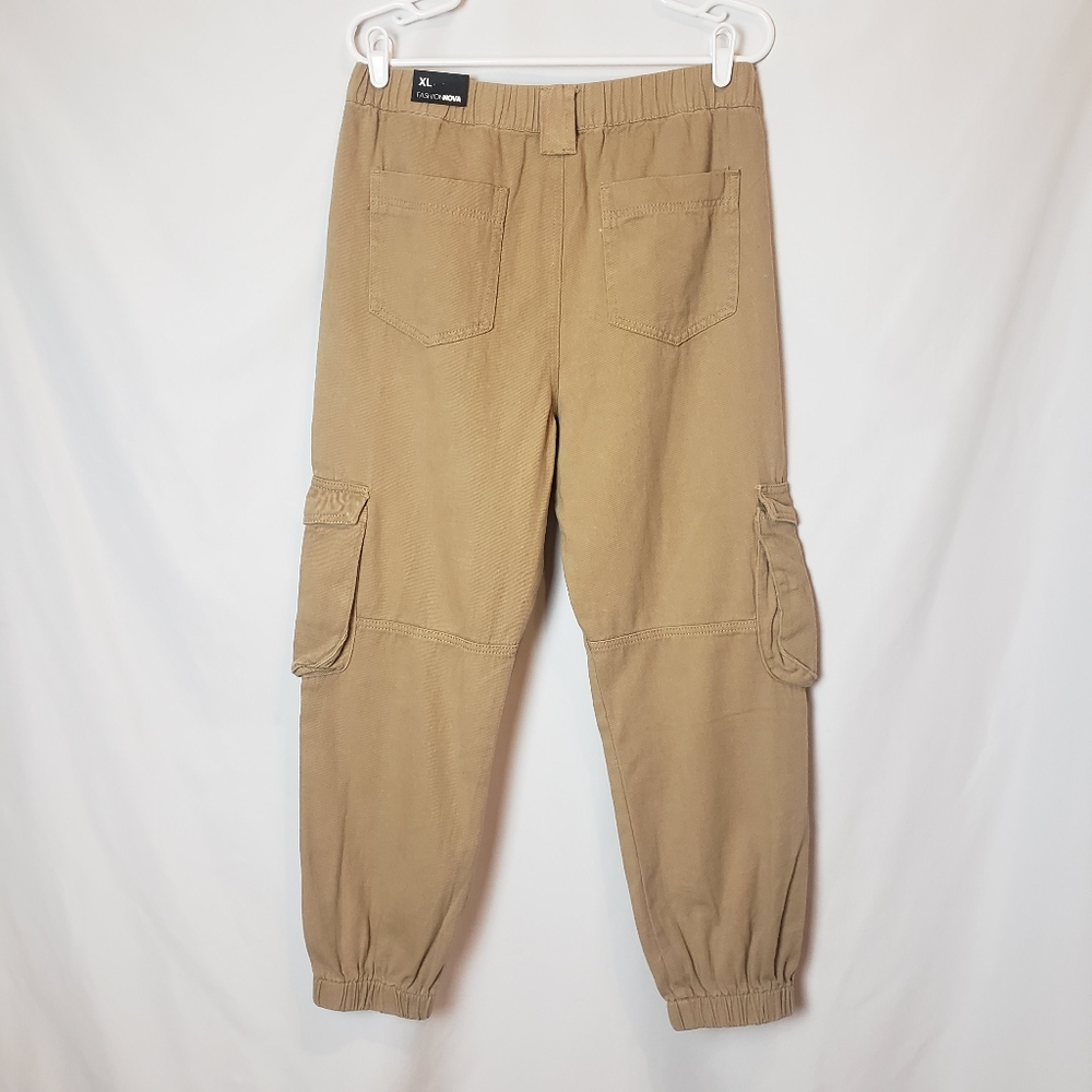 Fashion Nova Cargo High Waisted Pants Size XL - Picture 5 of 11